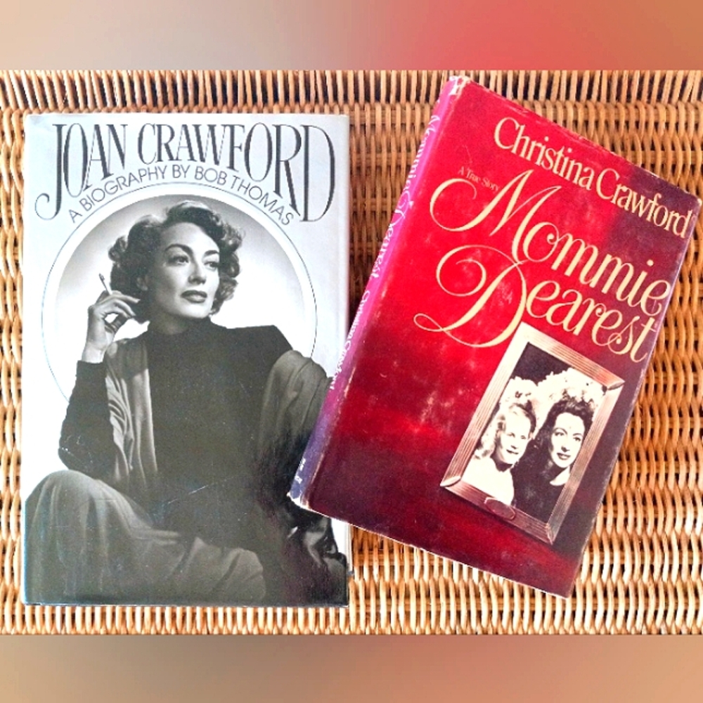 Joan Crawford Biography and MOMMIE DEAREST HCDJ Books Pair 1978 Hollywood Bio